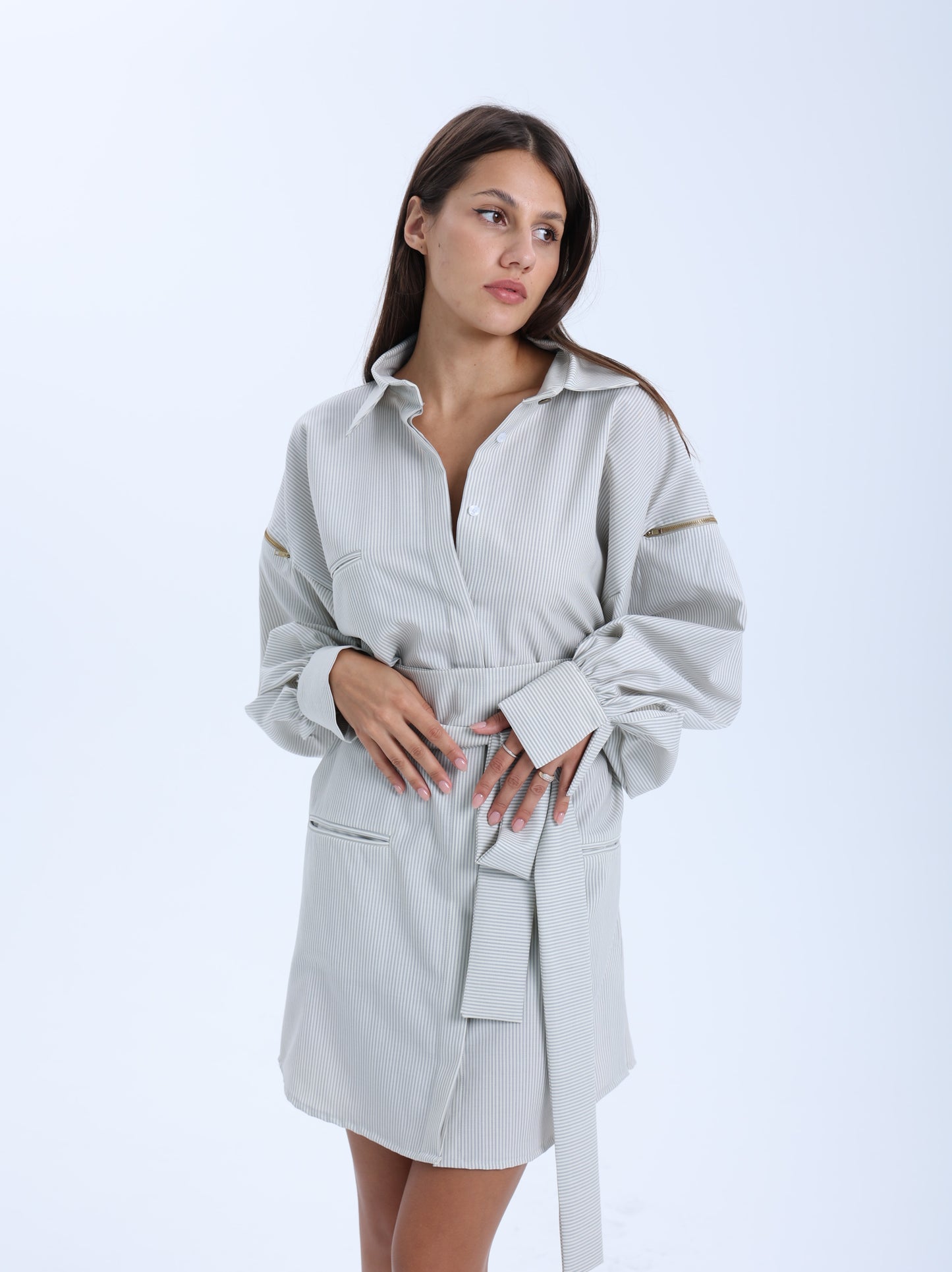 Ville-Marie Structured Shirt Dress