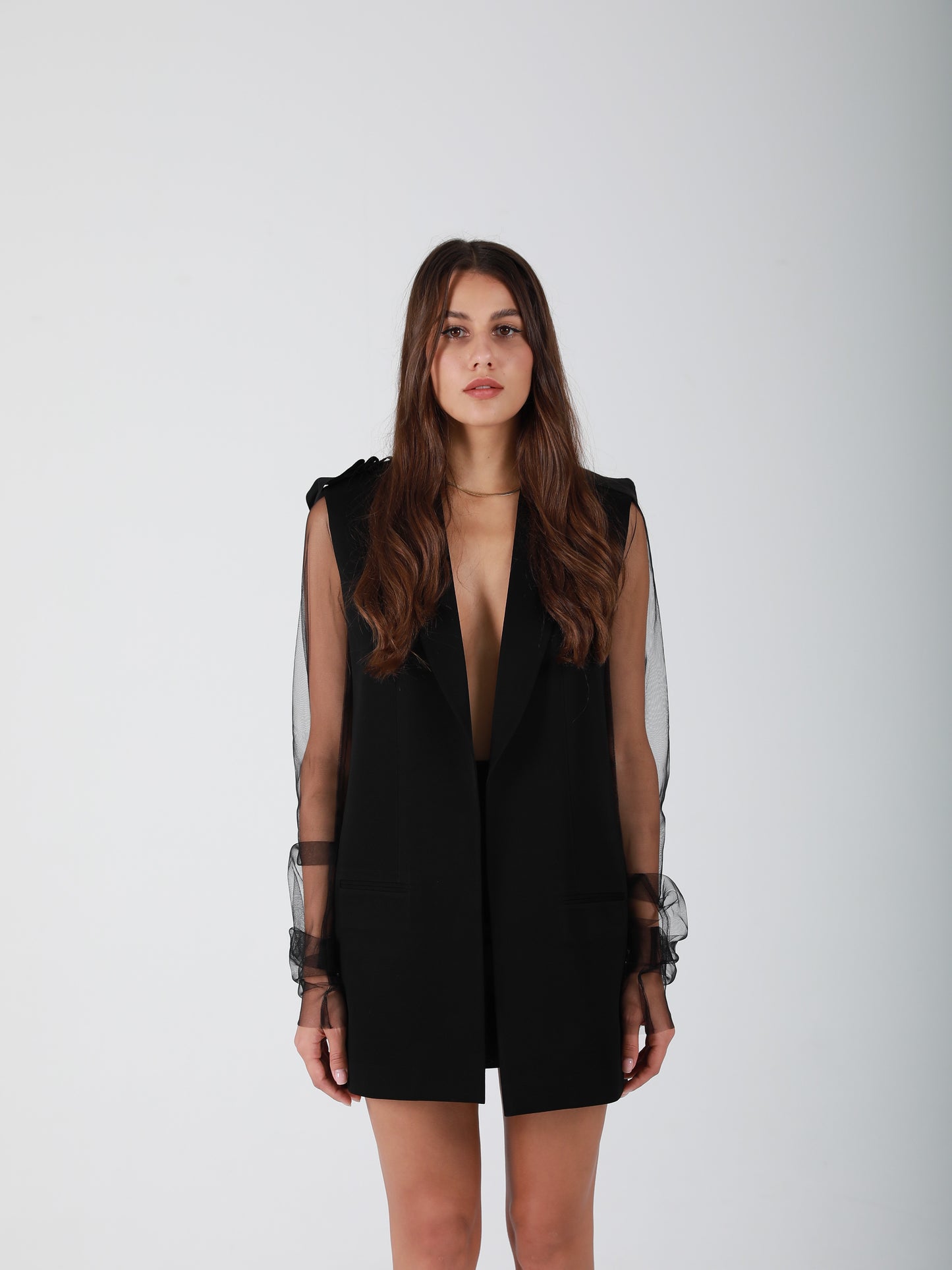 Rola Crepe Couture Blazer - Ribbon Embellished