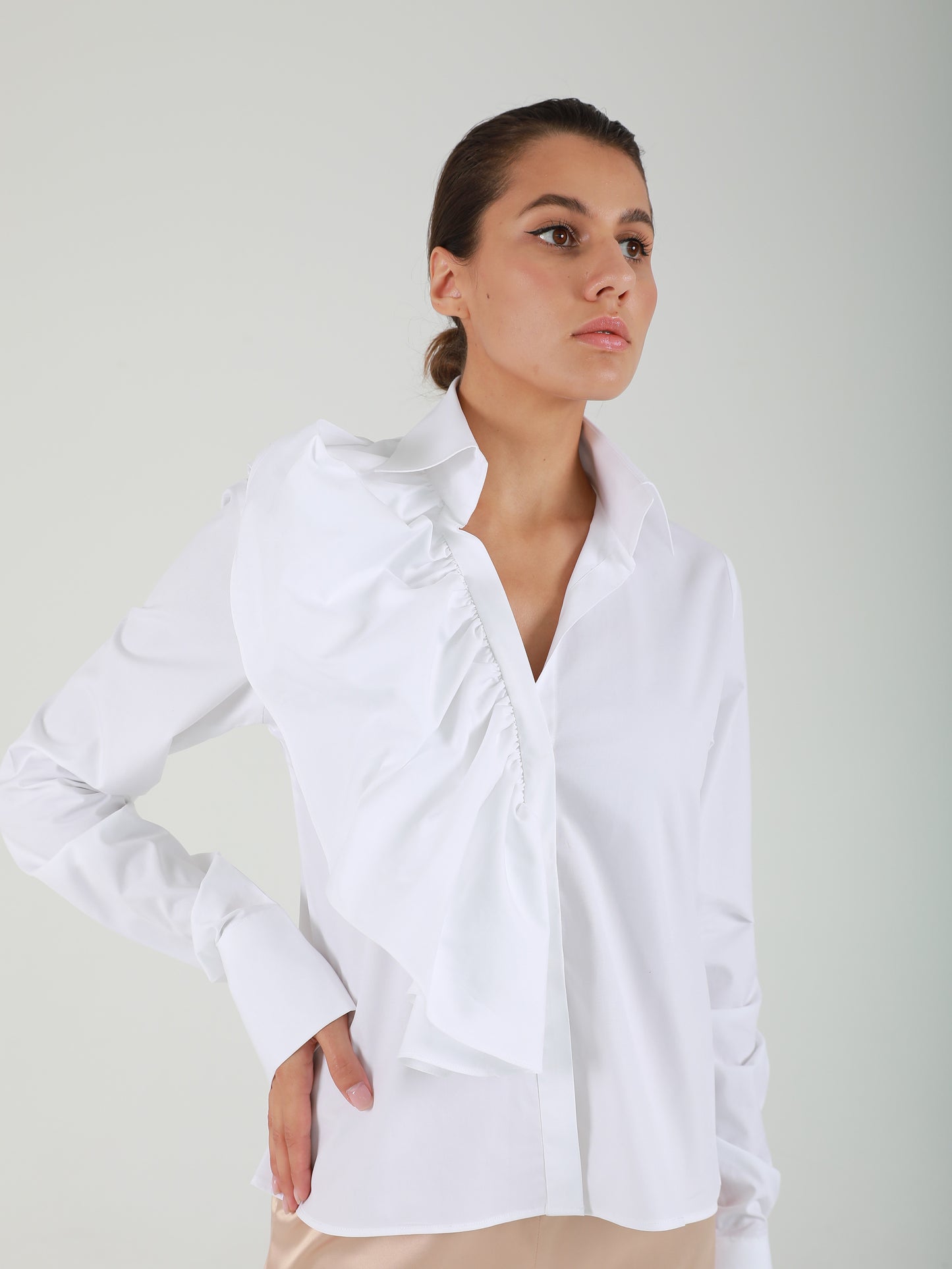 One-Side Ruffled Shirt