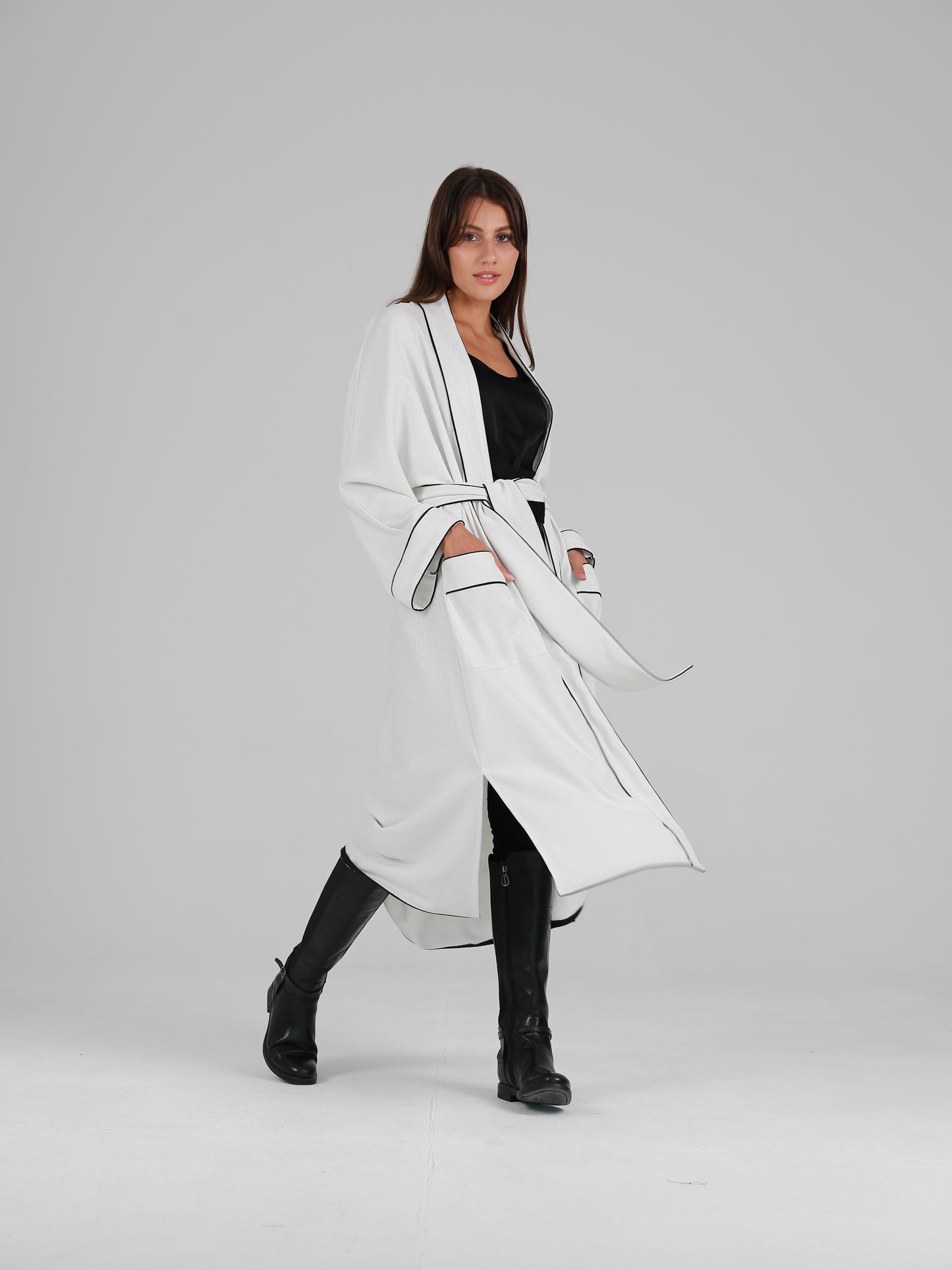 Robe Style Cover-Up - White