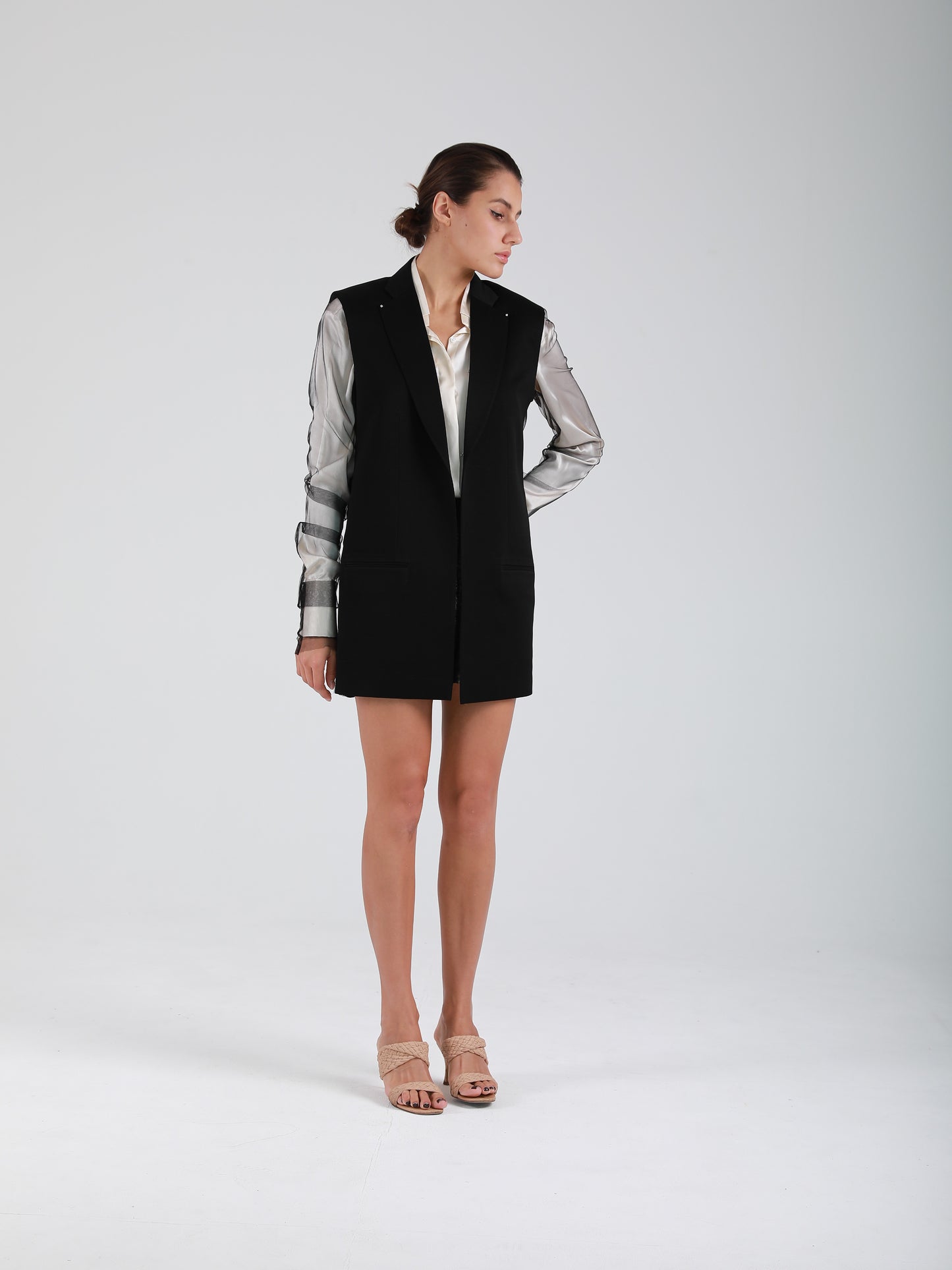 Rola Crepe Couture Blazer - Crystal Embellished